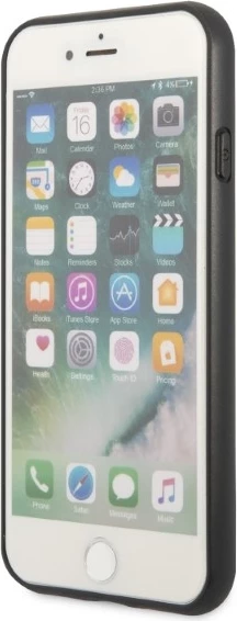 Mbështjellës Guess GUHCI8PSATPK për iPhone 7/8/SE 2020/SE 2022, hardcase, me hapësirë për kartela, i zi