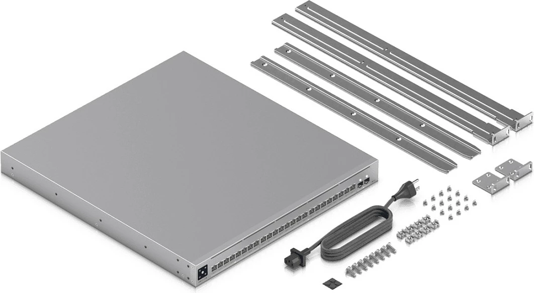 Switch Ubiquiti UniFi USW-Pro-XG-24-PoE, 24x RJ45 (16x 10G + 8x 2.5G), PoE 720W, Rack Mount, gri