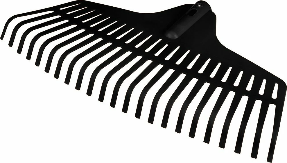 Rastrellë për gjethe Verto, 46 cm, 12 dhëmbë, pa dorezë, e zezë