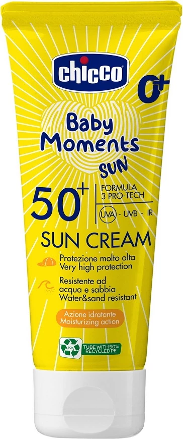Krem dielli për fëmijë Chicco Baby Moments Sun SPF50+, 75ml