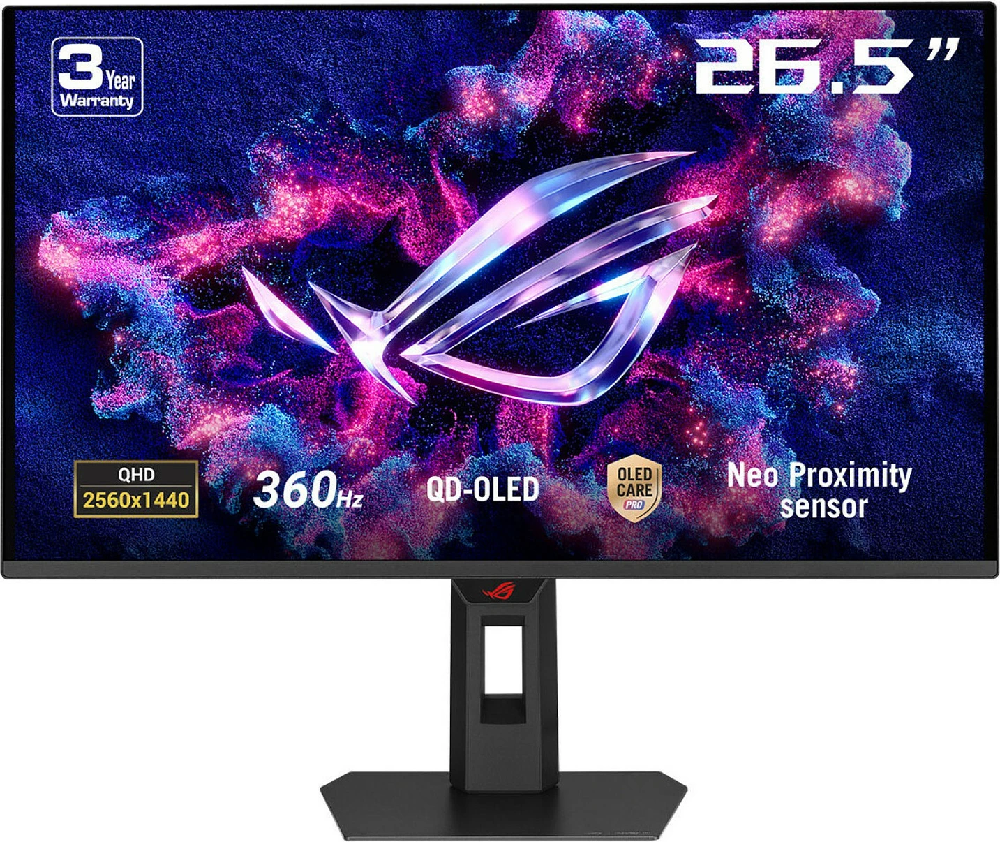 Monitor gaming ASUS ROG Strix OLED XG27AQDNG, 26.5", QD-OLED, QHD 2560x1440, 360Hz, 0.3 ms, i zi