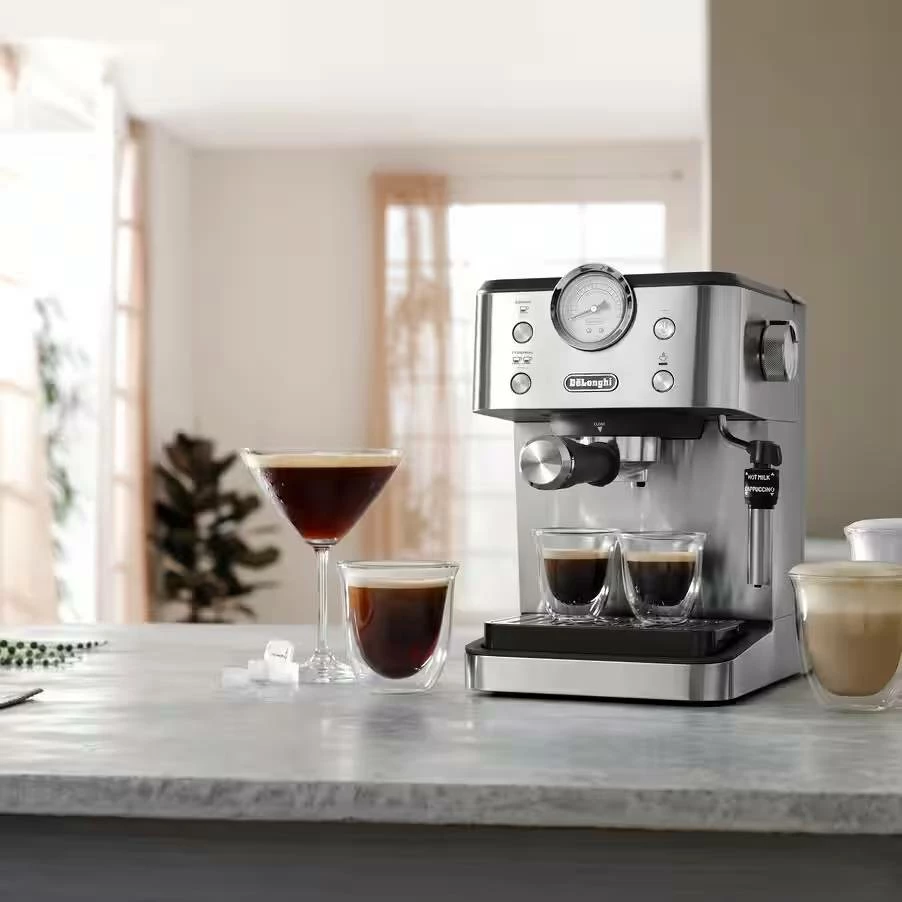 Makine kafeje, DeLonghi, Classic Linea EM450.M, 15 bar, 1.7L, Thermoblock, metal