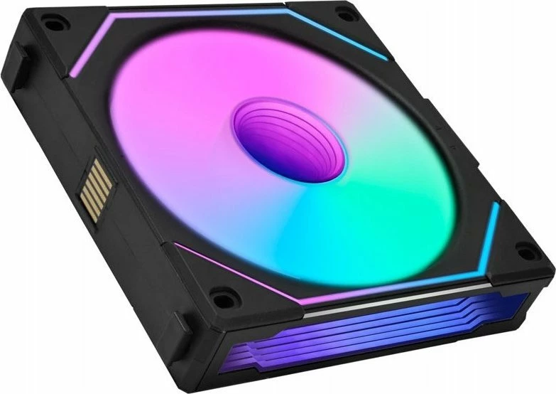 Ventilator PC Lian Li UNI FAN SL-INF 120 RGB Reverse Blade UF-RSLIN120-1B, 120mm ARGB PWM, 1 copë, i zi/gri