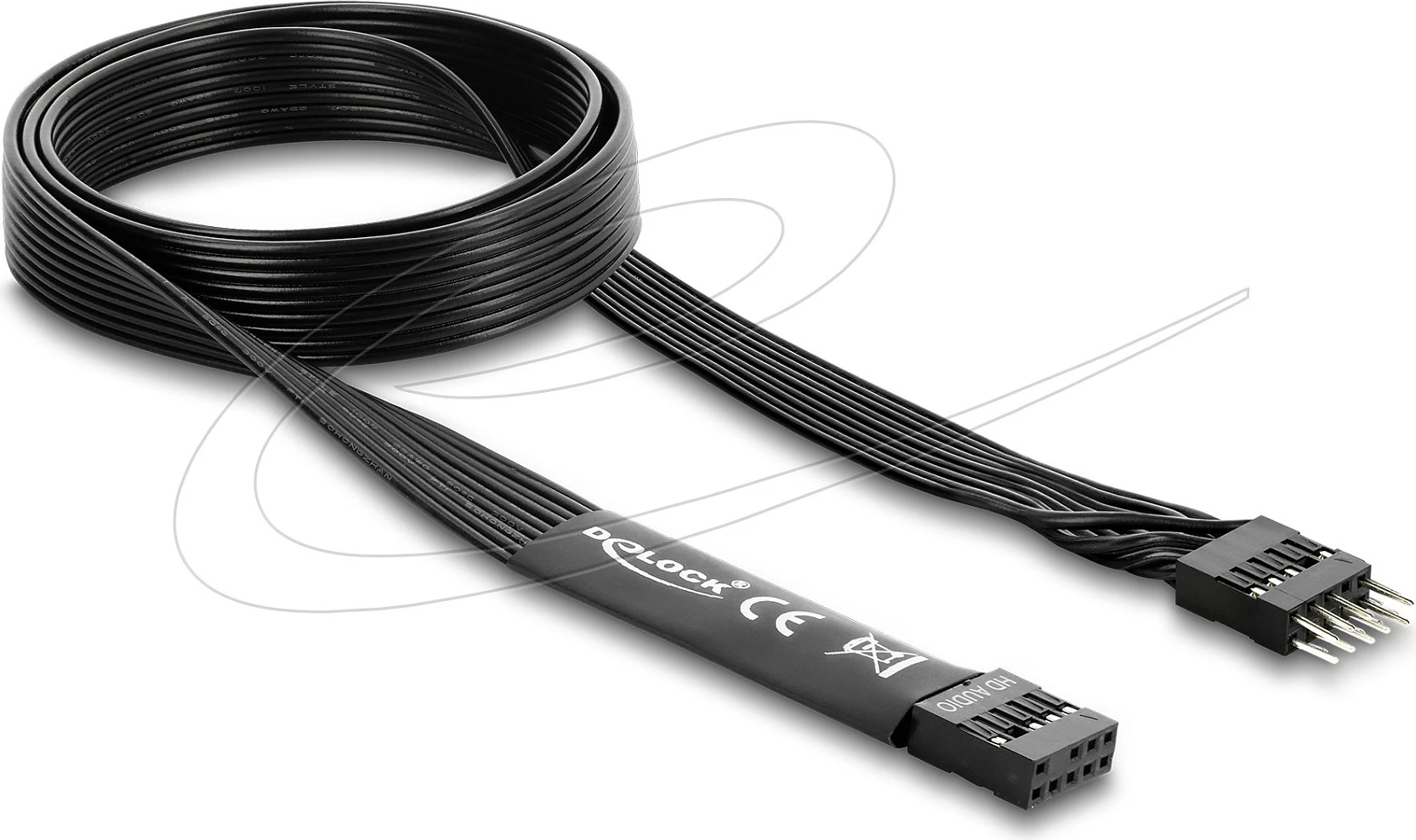 Kabllo HD Audio DeLOCK 86058, 9-pin Male/Female, 0.7 m, e zezë