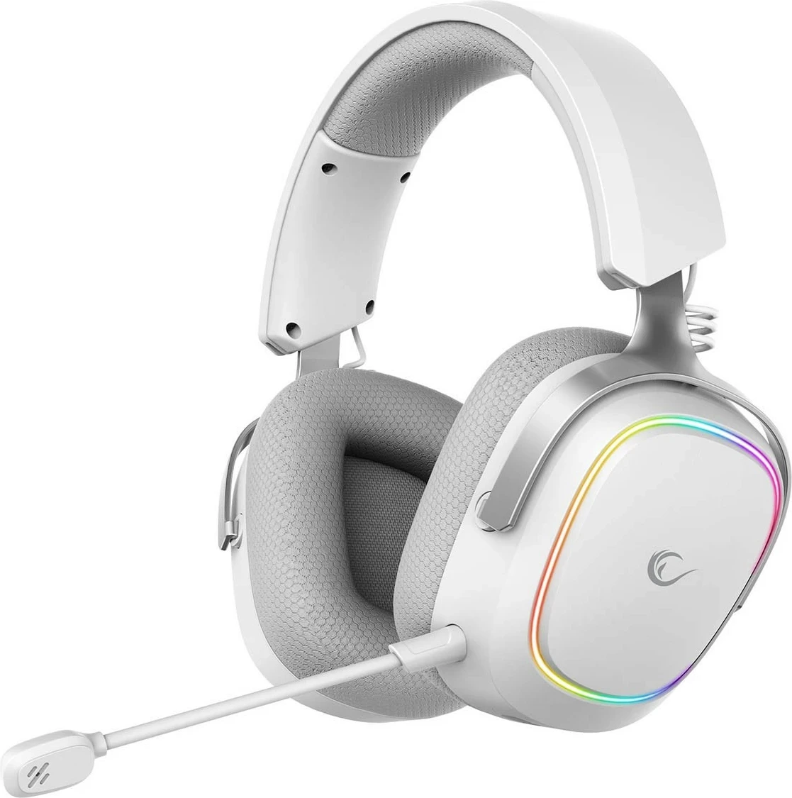 Kufje gaming Rampage RETSU, wireless, Bluetooth 5.3, RGB, mikrofon i ndashëm, bardhë