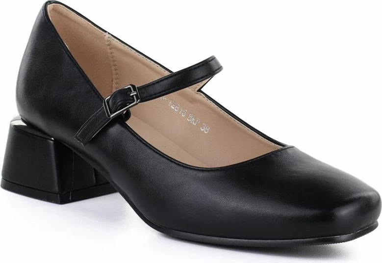 Këpucë me take të bllokut Potocki 12815, të zeza