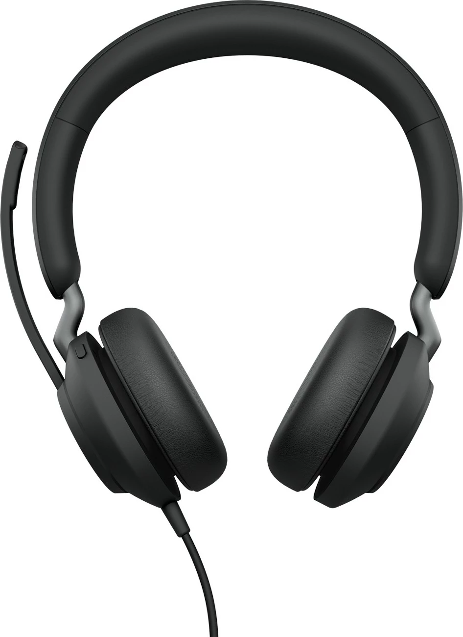 Kufje Jabra Evolve2 40 SE, me kabllo, USB-A/USB-C, për thirrje/muzikë, e zezë