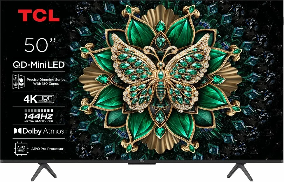 Televizor Smart TCL 50Q6C 50\" 4K Ultra HD QD-Mini LED/QLED 144Hz, i zi