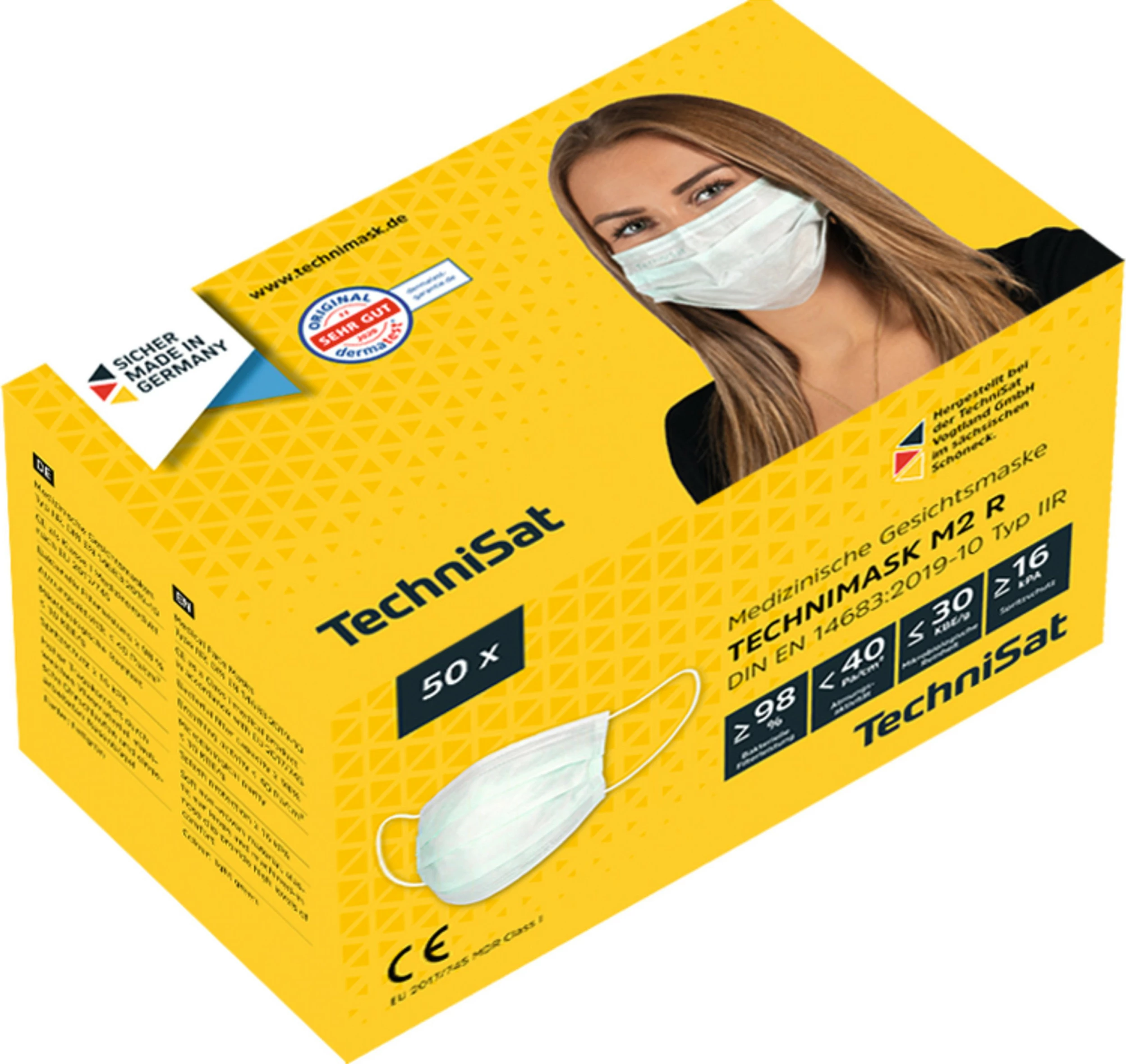 Maskë mbrojtëse TECHNIMASK M2 R, 50 copë, njëpërdorimshme, jeshile e çelët