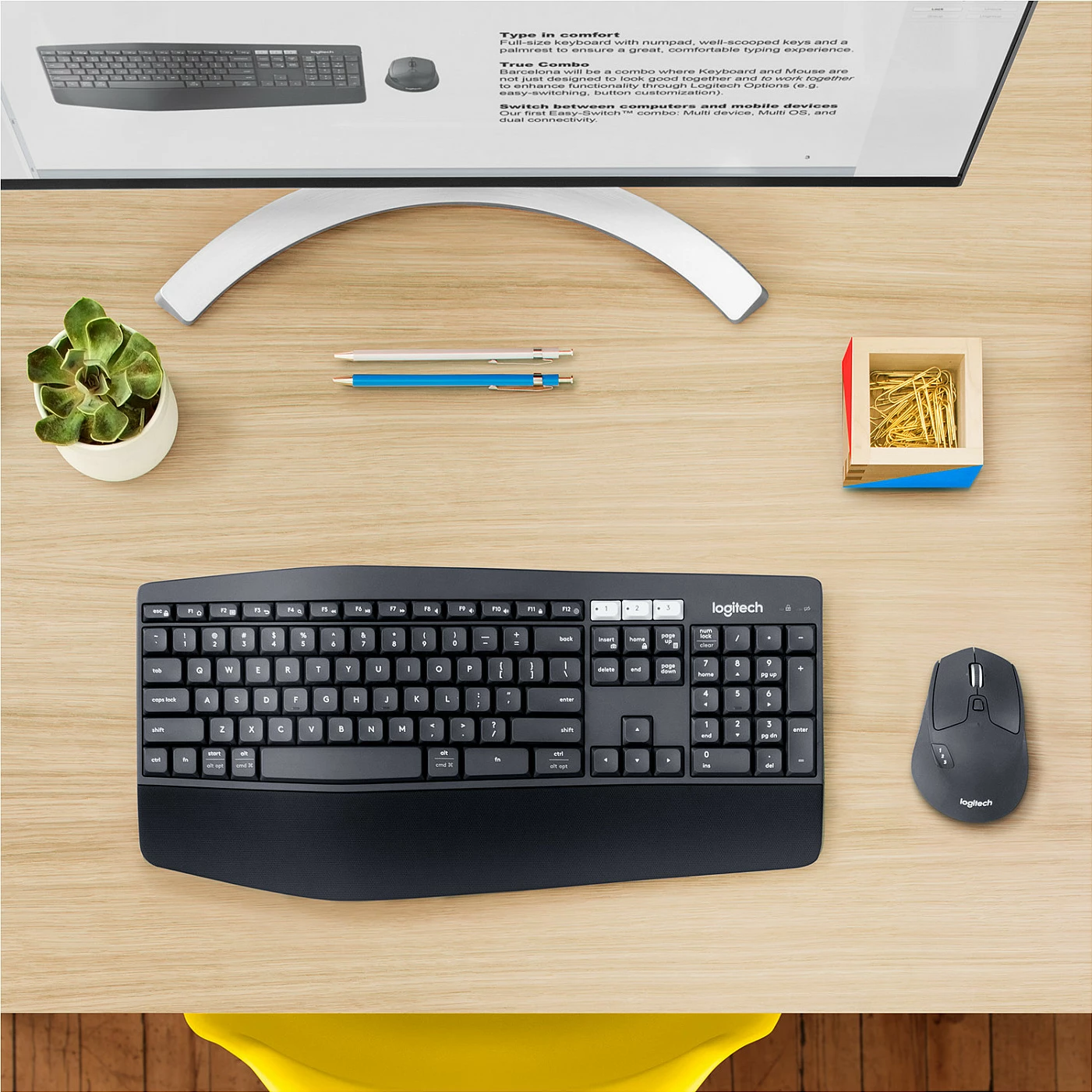 Tastierë dhe maus Logitech MK850 RF Wireless + Bluetooth, QWERTZ, e zezë