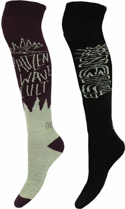 Çorape të gjata ski ONeill, unisex, bezhë/jeshile