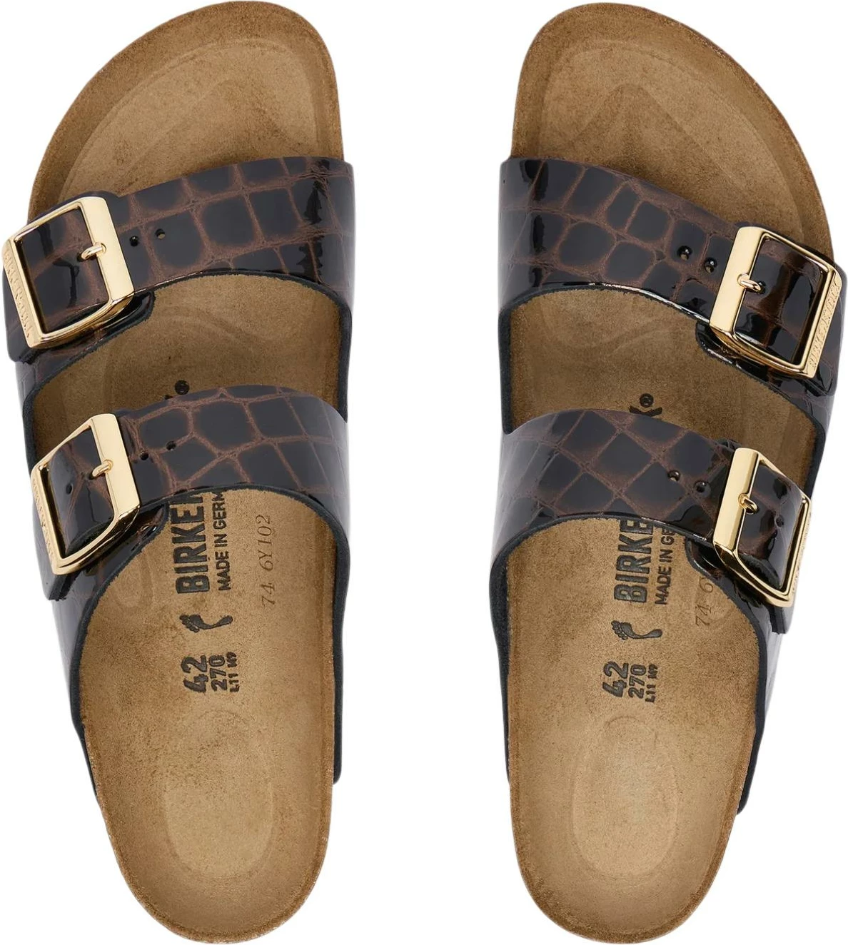 Sandale për femra Birkenstock Arizona Emboss Animal 1032864, të zeza [Madhësia: 38]