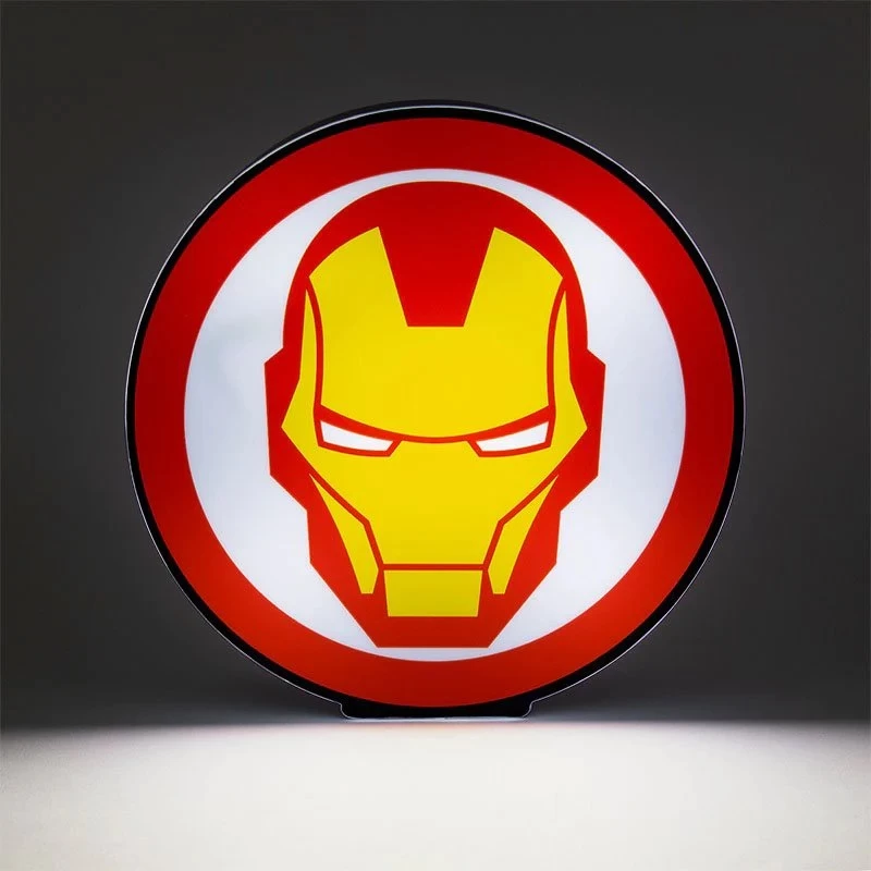 Llambë tavoline Paladone Marvel Iron Man Box Light 15 x 15 x 5 cm, me bateri AAA, kuqe/verdhë