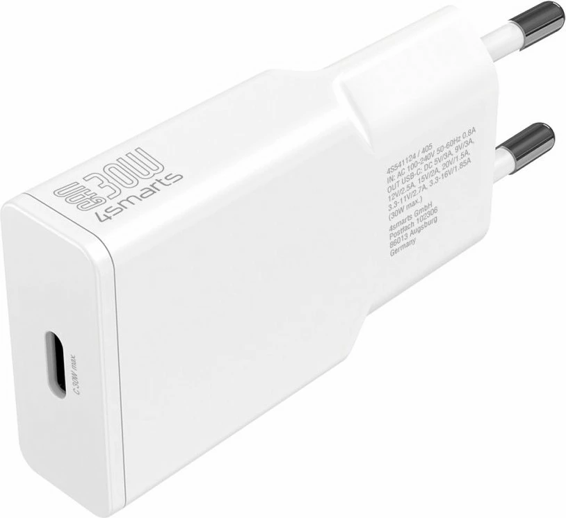 Mbushës celulari 4smarts 541124, 30W, USB PD, i bardhë