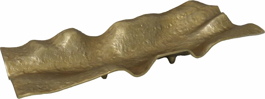 Tabaka dekorative GRANTAS, alumin, ngjyrë ari, 50x18x8 cm