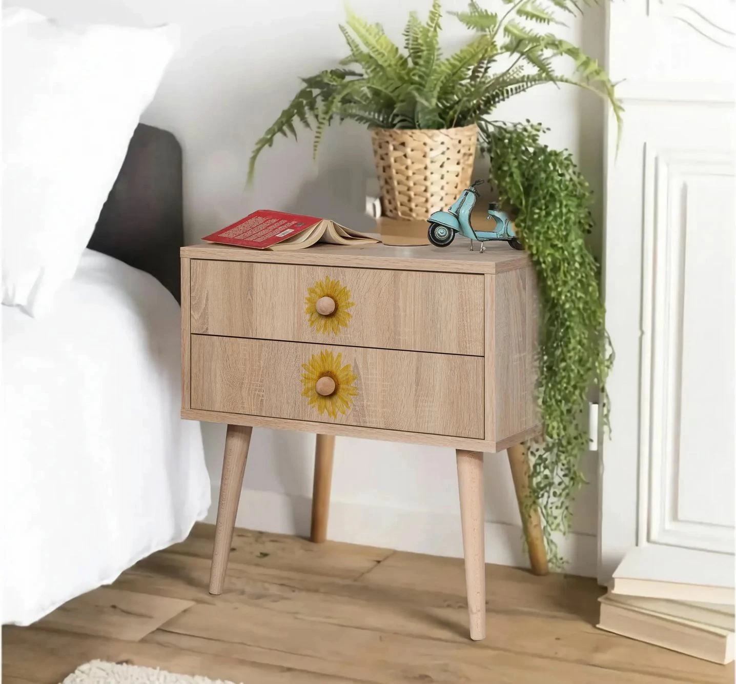 Komodinë nate Skye Decor, City Two Seed, shumëngjyrëshe