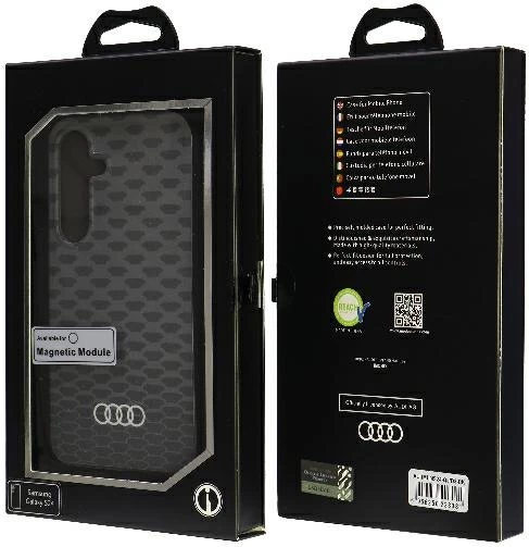 Mbështjellës Audi IML Stitching Pattern MagSafe për Samsung Galaxy S24, i zi