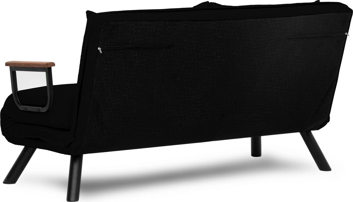 Divan-krevat dy ulëse, ngjyrë e zezë, Sando, Atelier del Sofa