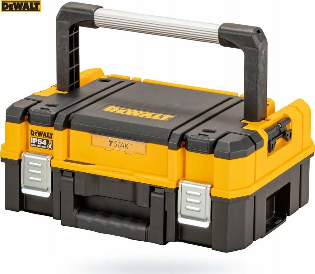 Kuti veglash me rrota DeWalt TSTAK 2.0 DWST83411-1, IP54, modular, set 3 copë, zi/verdhe