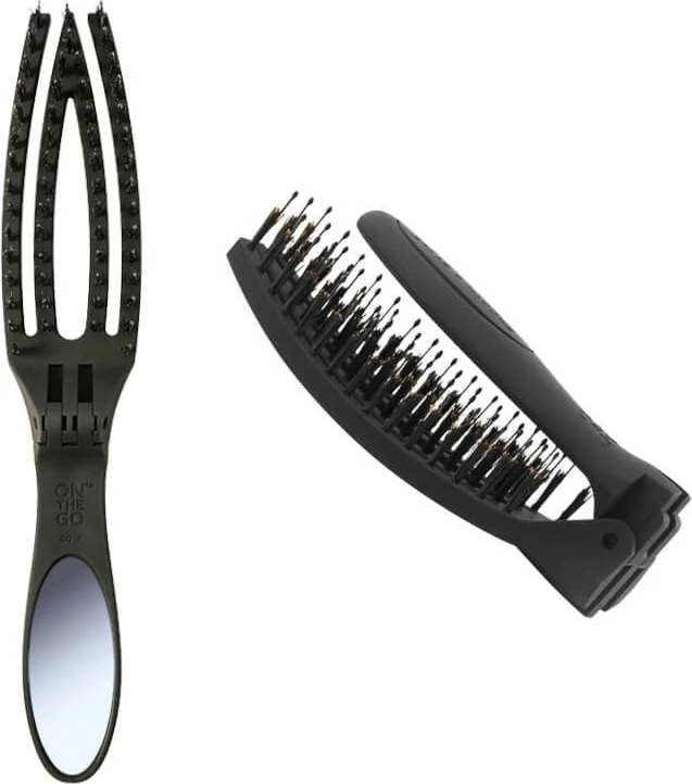Furçë flokësh për femra Olivia Garden On The Go Smooth & Style, e zezë, 1 copë