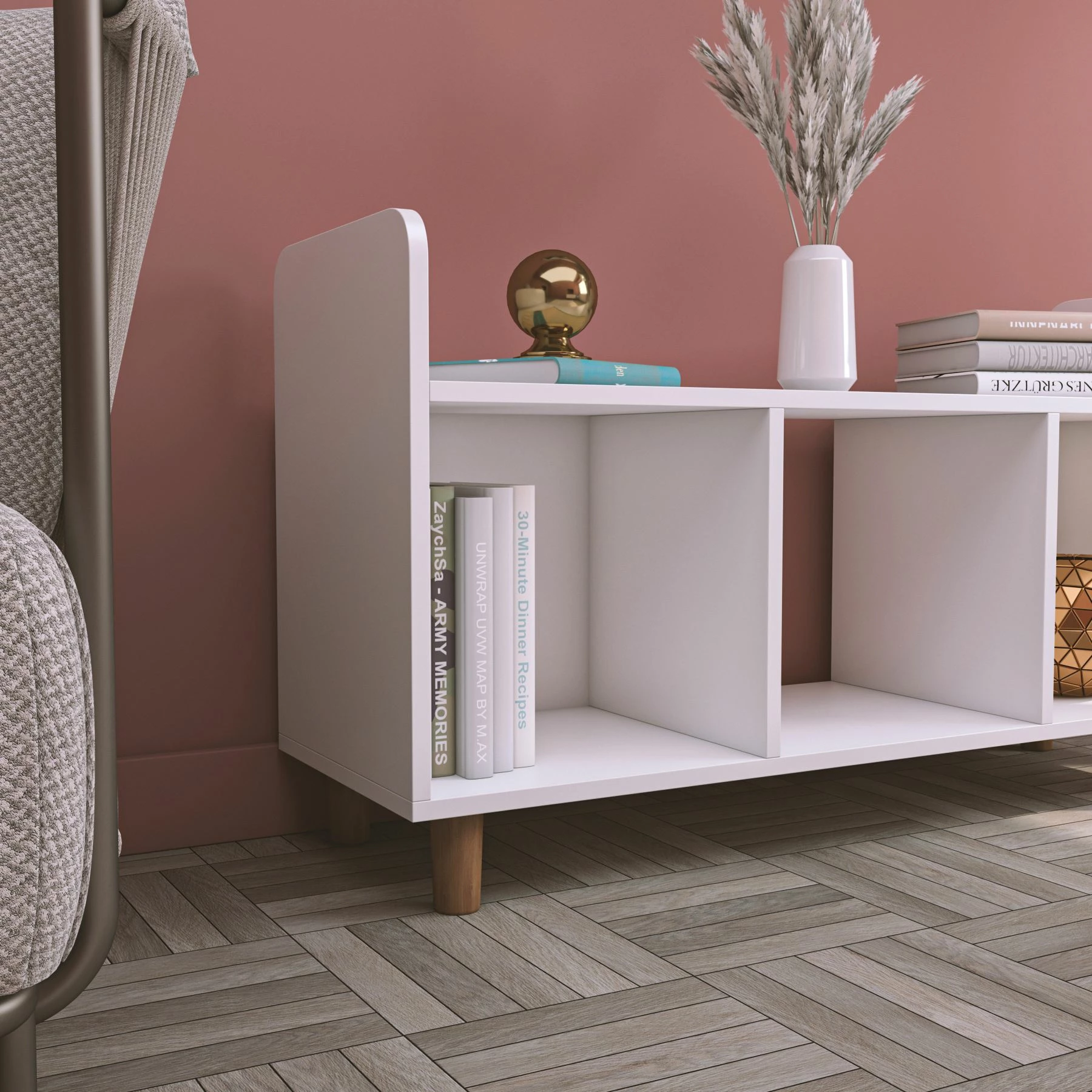 Komodë TV Hanah Home, Saka-1, e bardhë