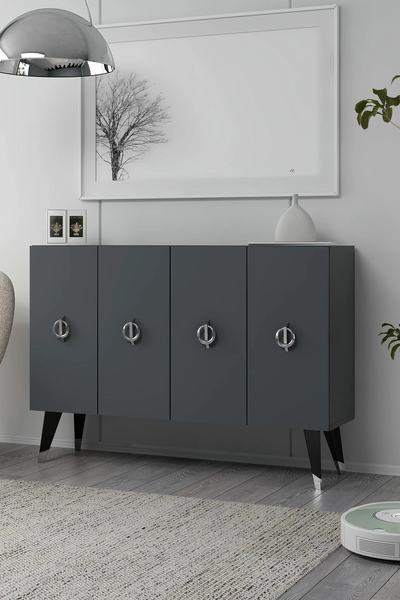 Konsol Skye Decor, anthracite, silver, 8185KM-32