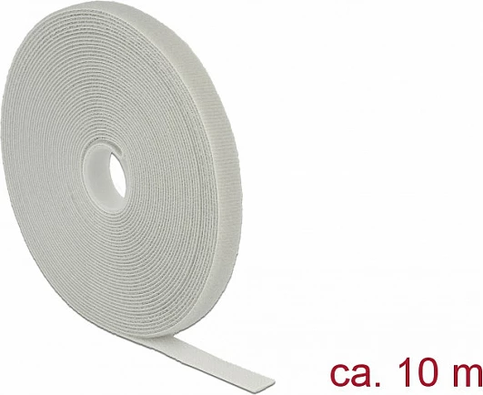 Shirit lidhës velcro DeLOCK 18277, 13 mm, 10 m, gri