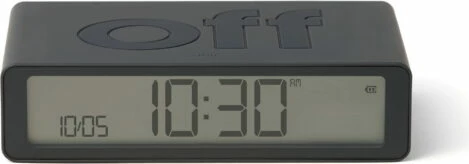 Orë me alarm Lexon Flip+ Classic LR150N0, LCD, USB-C, e zezë