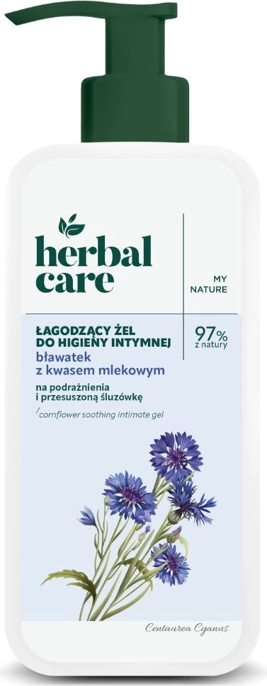 Xhel për higjienë intime për femra Farmona Herbal Care Soothing me lule bliri dhe acid laktik, 330ml