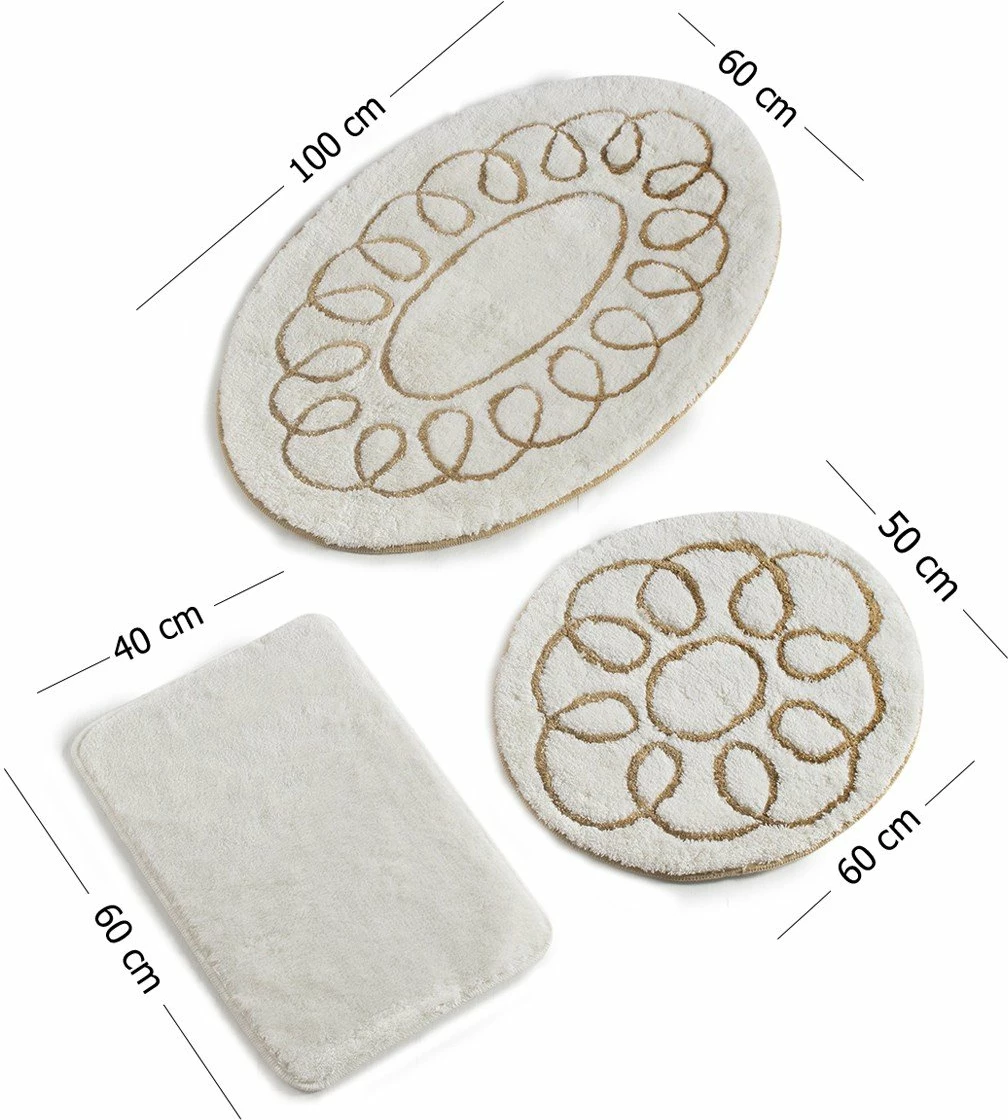 Set tapetash për banjo (3 copë), Mijolnir, Safir - ecru