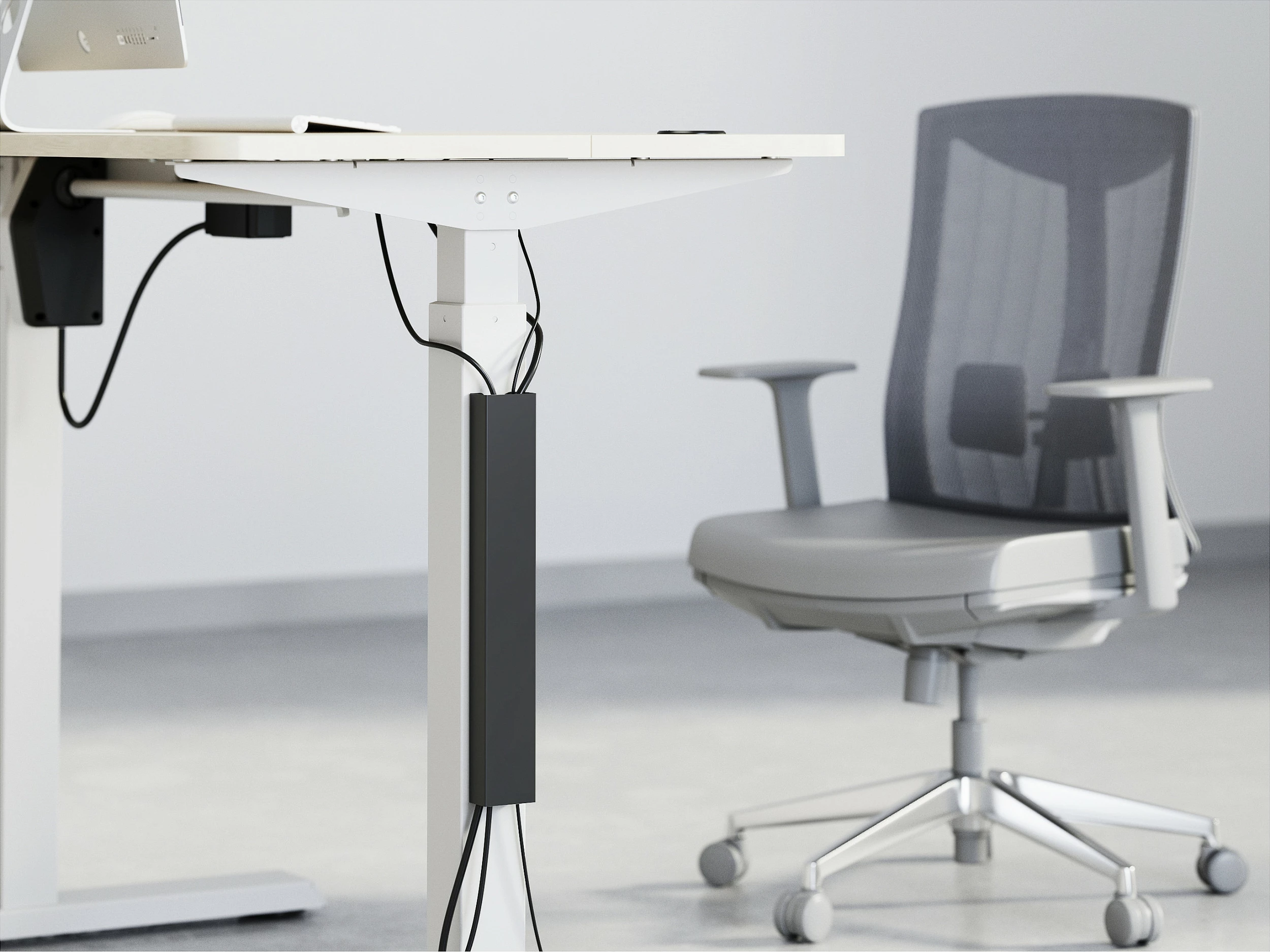Kanal magnetik për menaxhim kabllosh EQUIP, cable tray për tavolinë, 350 mm, i zi