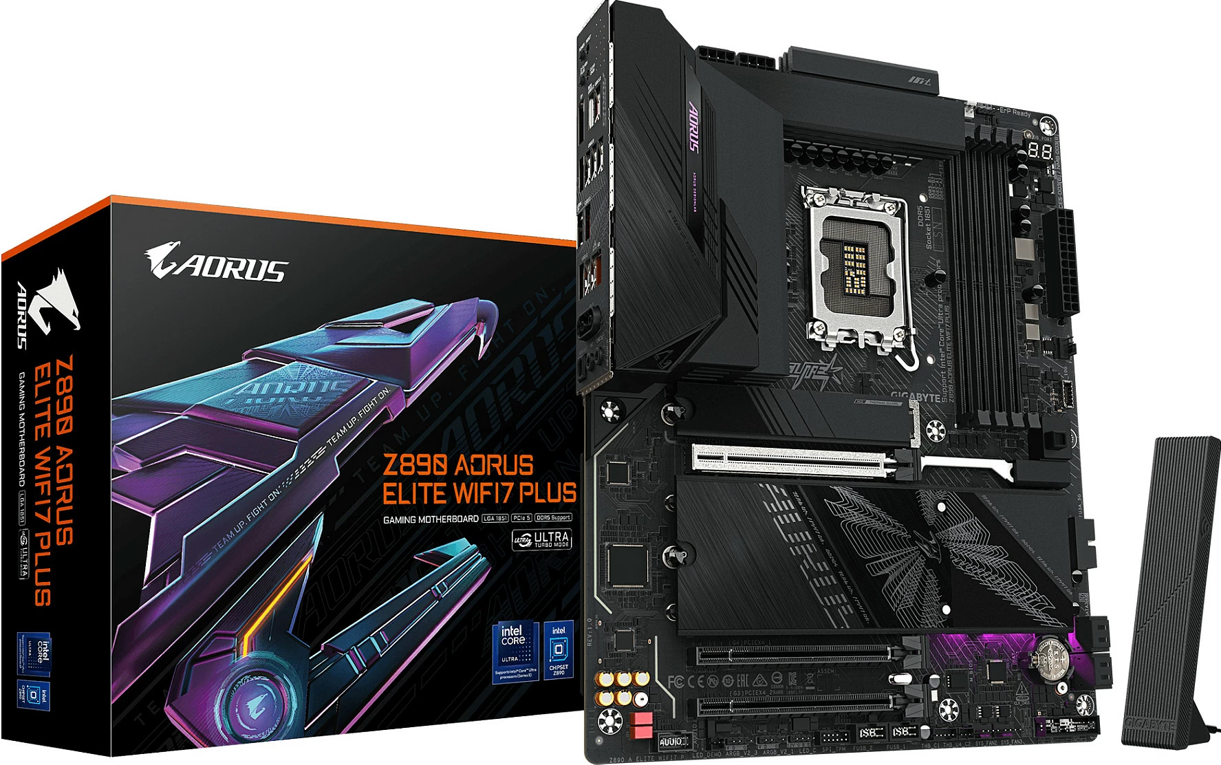 Pllakë amë Gigabyte Z890 AORUS Elite WiFi7 Plus, LGA1851, HDMI/DP, e zezë