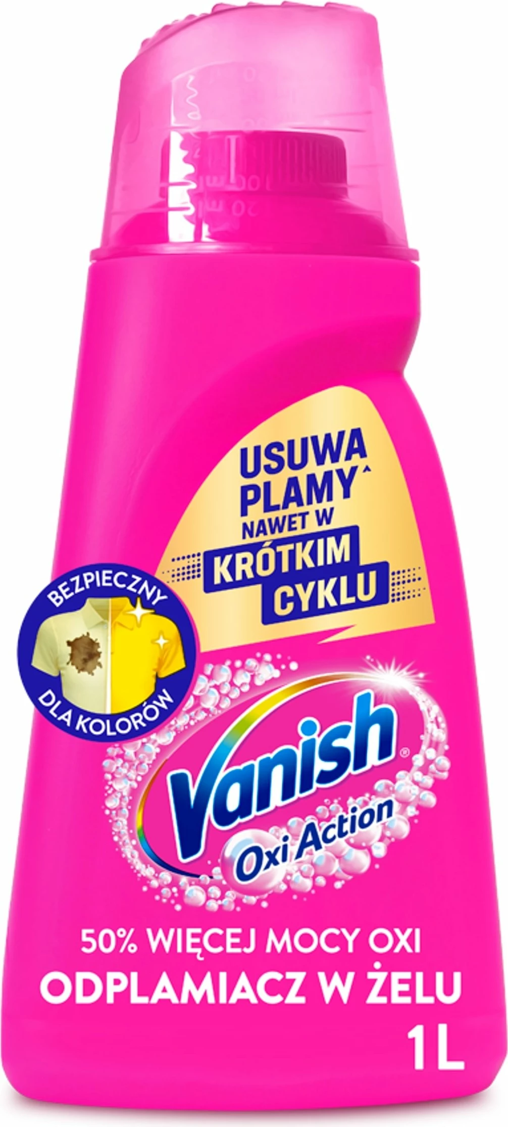 Xhel heqës njollash Vanish Oxi Action Pink 1L