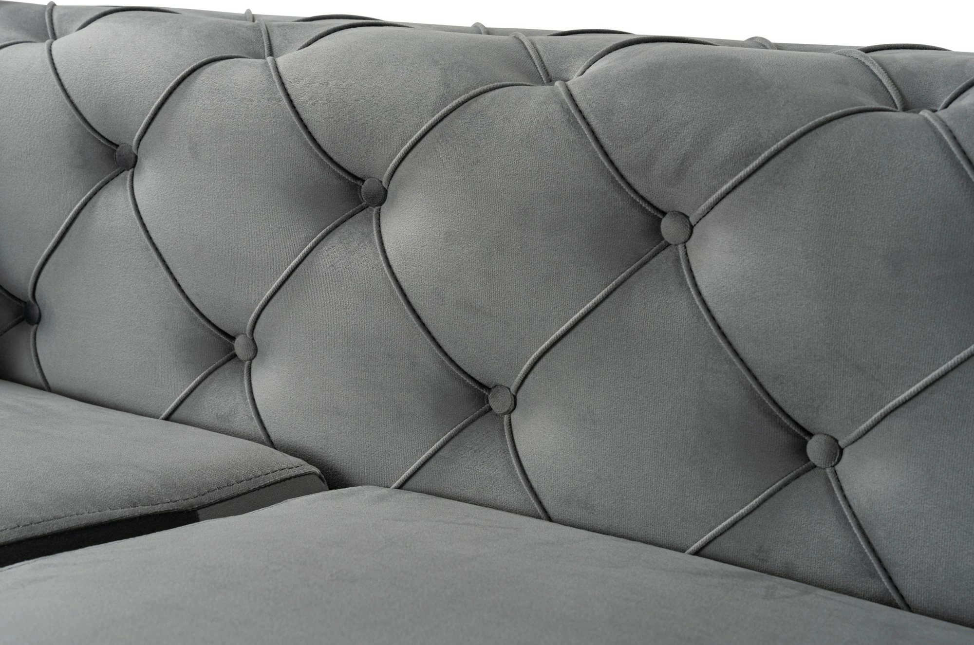 Këndare Atelier del Sofa Como Eco, e djathtë, anthracite, e zezë