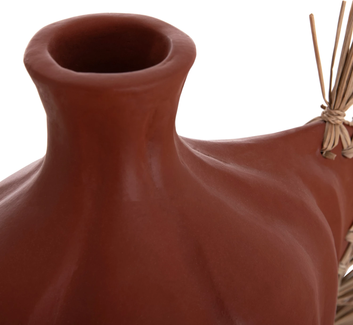 Vazo dekorative tavoline JEBB, terrakotë natyrale, bar i thatë, FH4689.08, 32x15x33cm