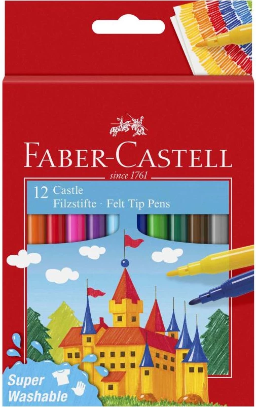 Faber-Castell Castle – Set Markerësh me 12 Ngjyra