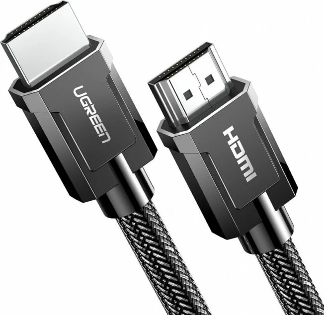 Kabllo HDMI, UGREEN, 70319, 1m, HDMI 2.1, 8K@60Hz, 4K@120Hz, 48Gbps, Ultra High Speed, eARC, e zezë/gri, në kuti