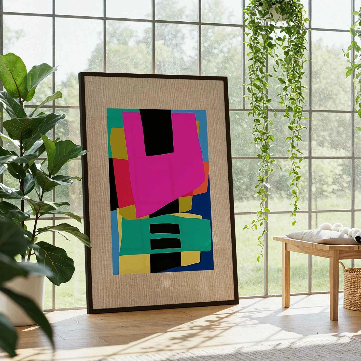 Pikturë dekorative në kanavacë me kornizë, shumëngjyrëshe, Wallity SC11375_70100, 74x104cm