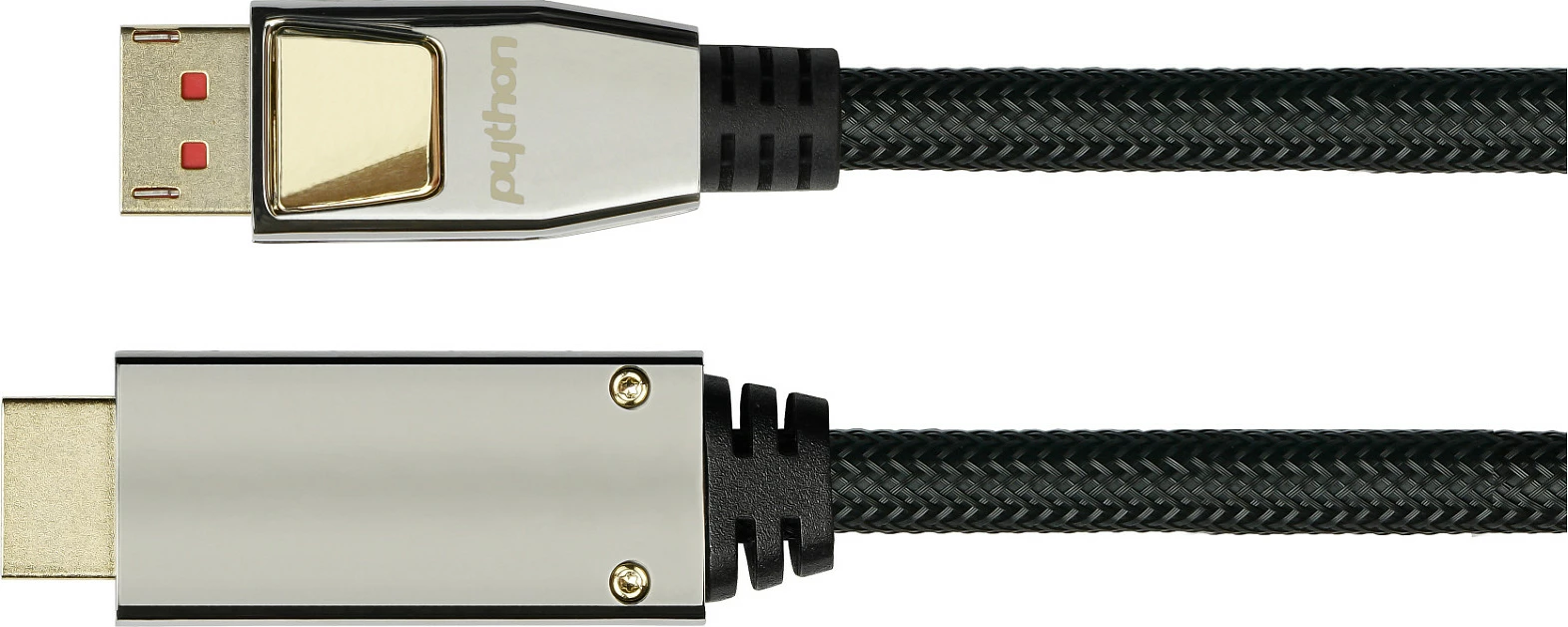 Kablë PYTHON Series DisplayPort 1.4 në HDMI 2.0, 2m, 4K@60Hz, e zezë
