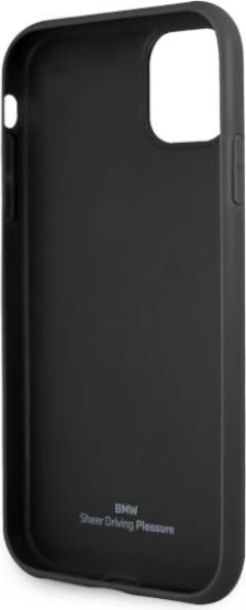 Mbështjellës BMW BMHCN61RSWPK për iPhone 11/XR, hardcase, lëkurë, i zi