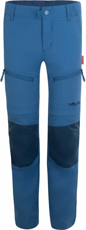 Pantallona zip-off për fëmijë Trollkids Nordfjord Slim Fit, blu e errët