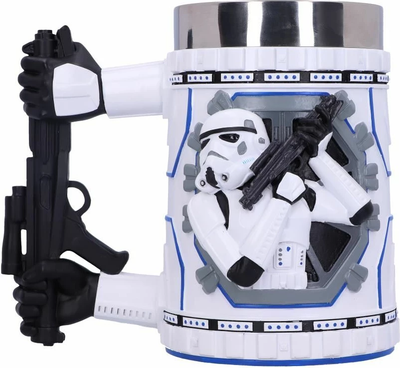 Mug NEMESIS NOW Stormtrooper 18 cm, rrëshirë me insert inox, bardhë/zi
