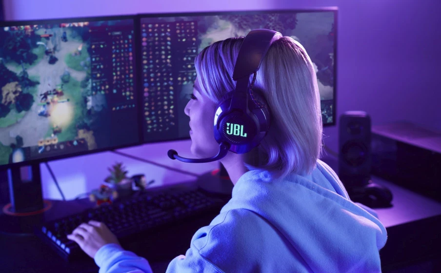 Kufje gaming JBL Quantum 610 Wireless, 50mm, 40h, me mikrofon të shkëputshëm, të zeza