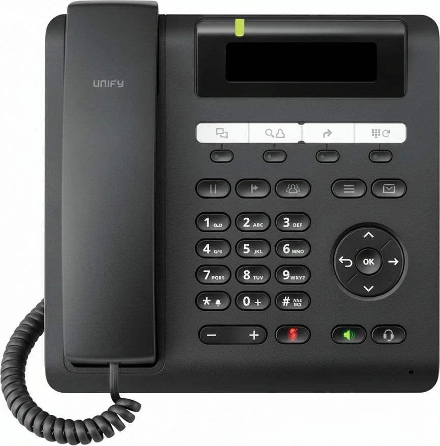 Telefon tavoline VoIP Unify OpenScape Desk Phone CP205T, me ekran, gri e errët