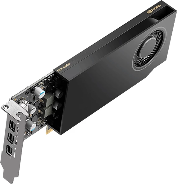 Kartelë grafike PNY Nvidia RTX A1000 8GB GDDR6, Low-profile, PCIe 4.0 x16, 4x Mini DP 1.4, OEM, me bracket low-profile