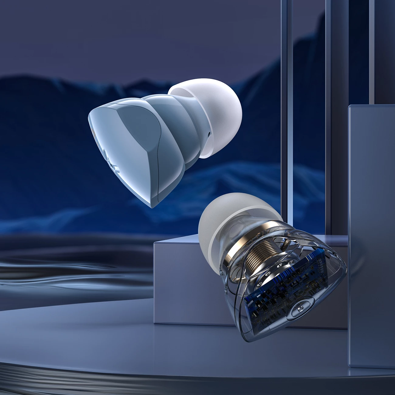 Kufje wireless TWS Choetech BH-T22 LightAura VocalSound, Bluetooth 5.3, kaltër