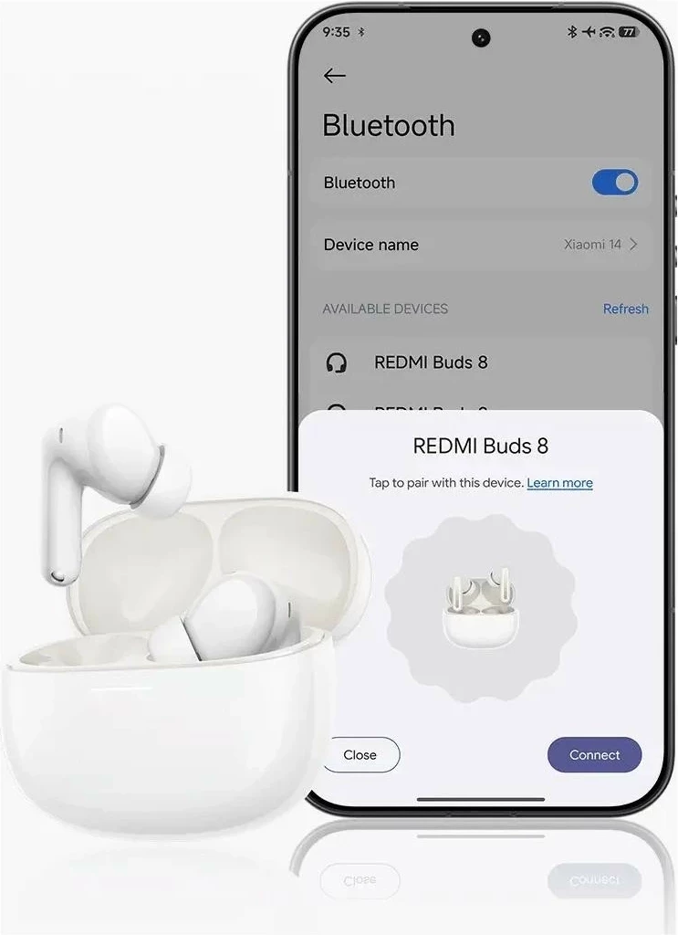 Kufje Xiaomi Redmi Buds 8, True Wireless, ANC, Bluetooth 5.4, IP54, të bardha