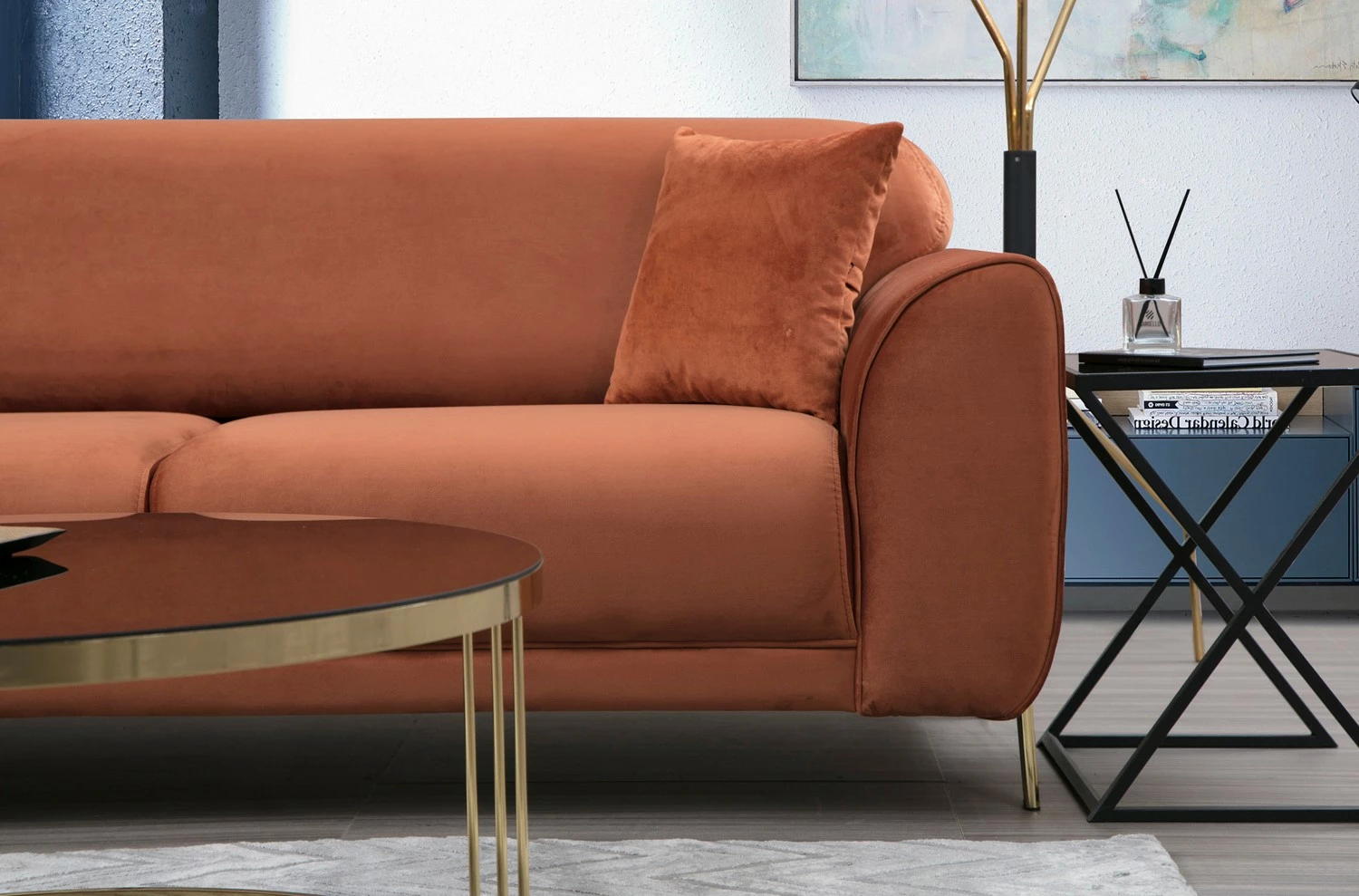 Kënd-sofë krevate Atelier del Sofa, këndi majtas, ngjyrë kanelle (Chl-3R)