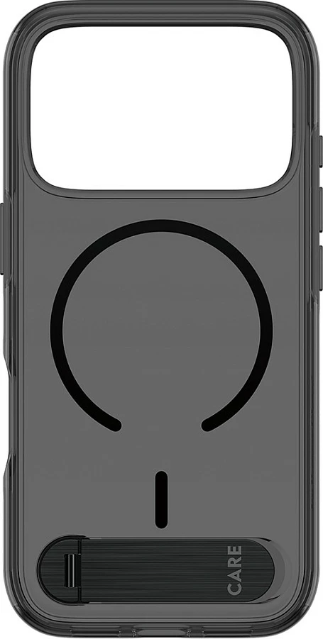 Mbështjellës PanzerGlass CARE Kickstand Case, MagSafe, për iPhone 17 Pro, smokey i zi
