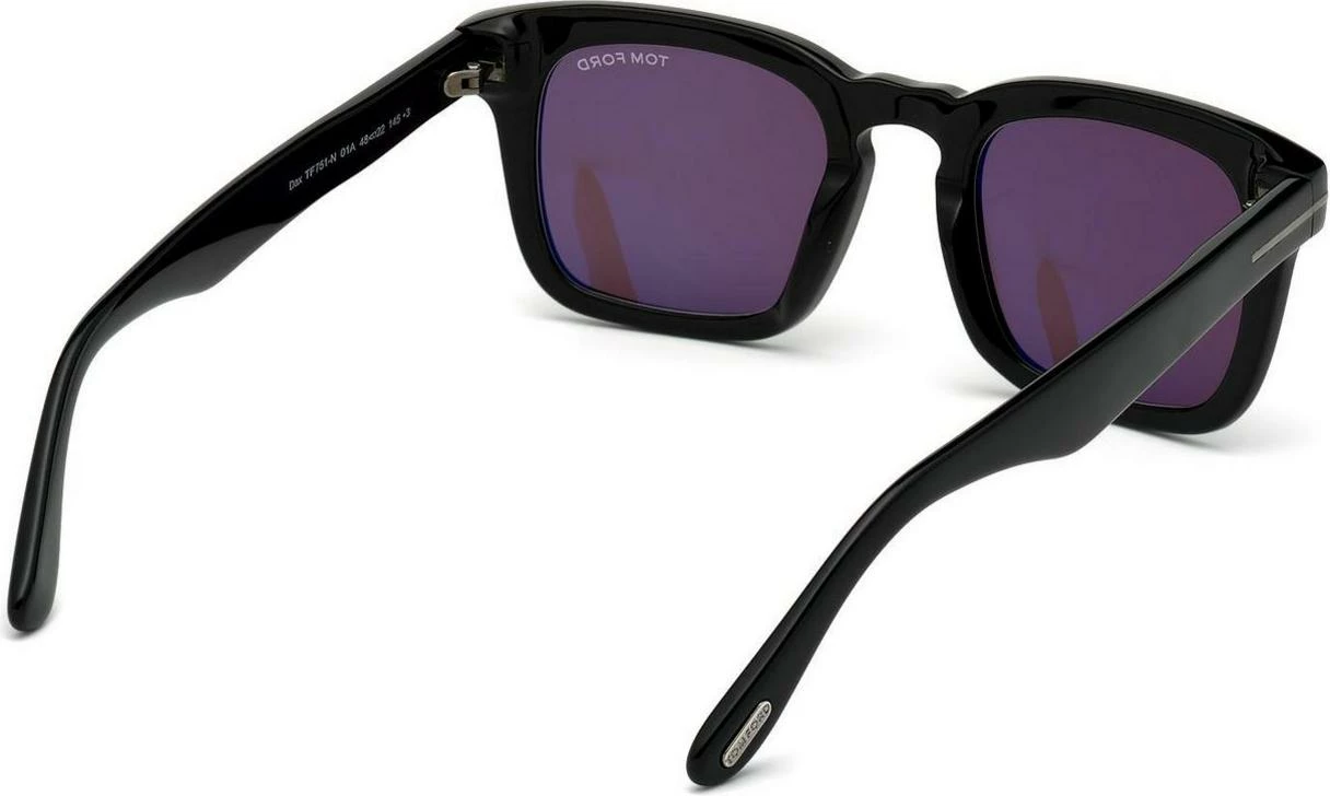 Syze dielli për meshkuj Tom Ford DAX FT0751-N 01A, të zeza [Ngjyra: 50]